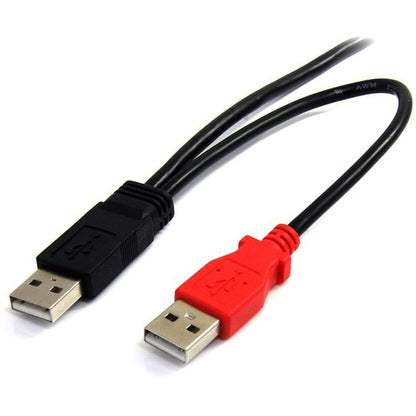 StarTech.com 3ft USB Y Cable for External Hard Drive USB2HABMY3