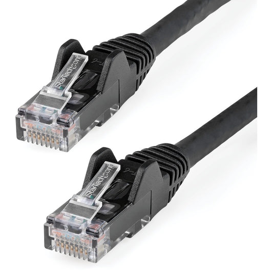 StarTech.com 6in (15cm) CAT6 Ethernet Cable, LSZH (Low Smoke Zero Halogen) 10 GbE Snagless 100W PoE UTP RJ45 Black Network Patch Cord, ETL N6LPATCH6INBK