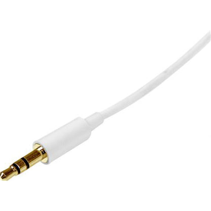 StarTech.com 1m White Slim 3.5mm Stereo Audio Cable - Male to Male MU1MMMSWH