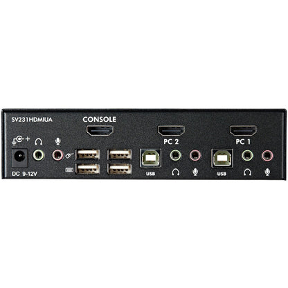 StarTech.com 2 Port USB HDMI KVM Switch w/ Audio & USB 2.0 Hub SV231HDMIUA