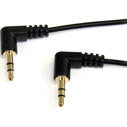 StarTech.com 3 ft Slim 3.5mm Right Angle Stereo Audio Cable - M/M MU3MMS2RA