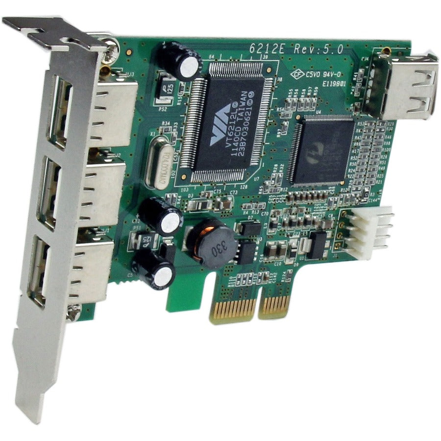 StarTech.com 4-port PCI Express LP USB Adapter Card PEXUSB4DP