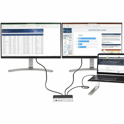 StarTech.com USB-C Dock - Dual Monitor 1080p HDMI Laptop Docking Station - 60W Power Delivery - 1x USB-C, 3x USB-A, GbE - Mac & Windows DK30CHHPD