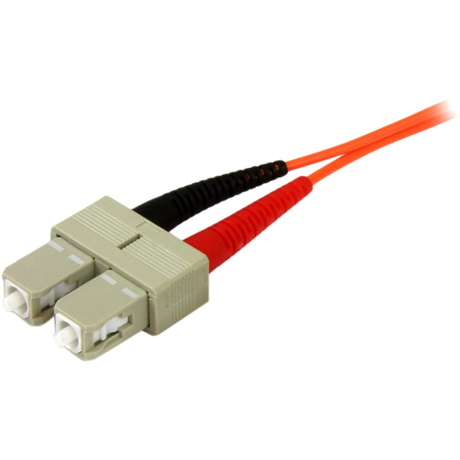 StarTech.com 2m Fiber Optic Cable - Multimode Duplex 50/125 - OFNP Plenum - SC/SC - OM2 - SC to SC Fiber Patch Cable 50FIBPSCSC2