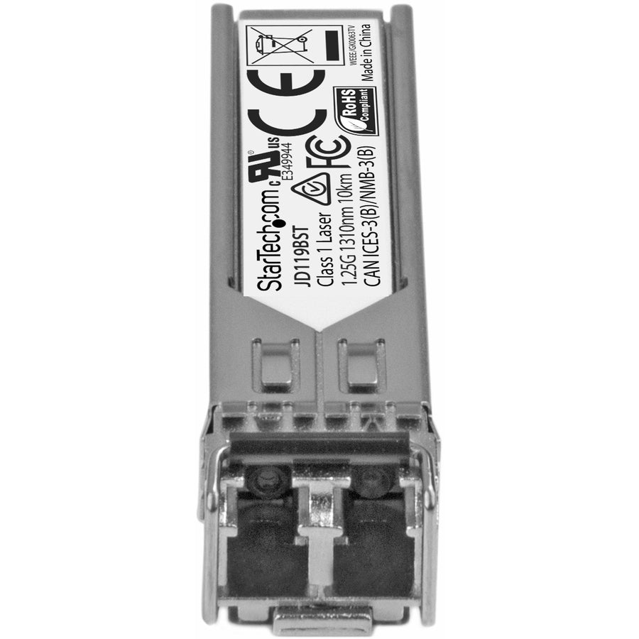 StarTech.com HPE JD119B Compatible SFP Module - 1000BASE-LX - 1GE Gigabit Ethernet SFP 1GbE Single Mode (SMF) Fiber Optic Transceiver 10km JD119BST