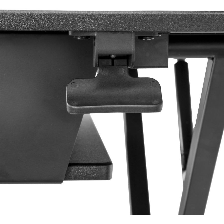 StarTech.com Sit Stand Desk Converter - Keyboard Tray - Height Adjustable Ergonomic Desktop/Tabletop Standing Desk - Large 35"x21" Surface ARMSTSLG