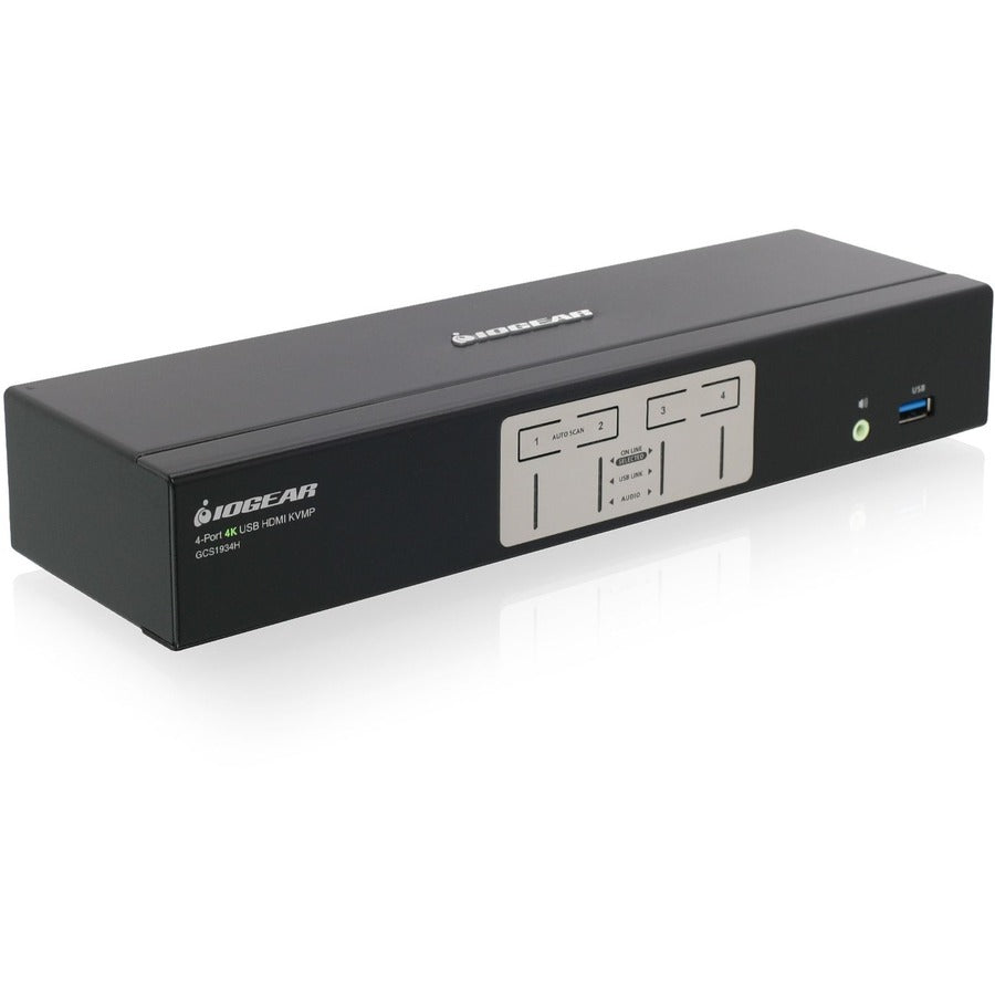 IOGEAR 4-Port 4K KVMP Switch with HDMI Connection, USB 3.0 Hub, and Audio (TAA) GCS1934H