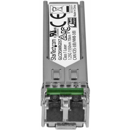 StarTech.com Cisco GLC-ZX-SM-RGD Compatible SFP Module - 1000BASE-ZX - 1GE Gigabit Ethernet 1GbE Single Mode Fiber SMF Optic Transceiver GLCZXSMRGDST