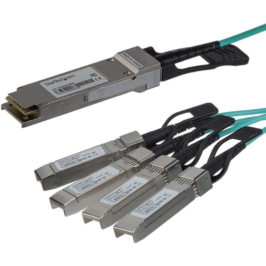 StarTech.com AOC Breakout Cable for Cisco QSFP-4X10G-AOC5M - 5m 40G 1x QSFP+ to 4x SFP+ AOC Cable 40GbE QSFP+ Active Optical Fiber 16.4ft QSFP4X10GAO5