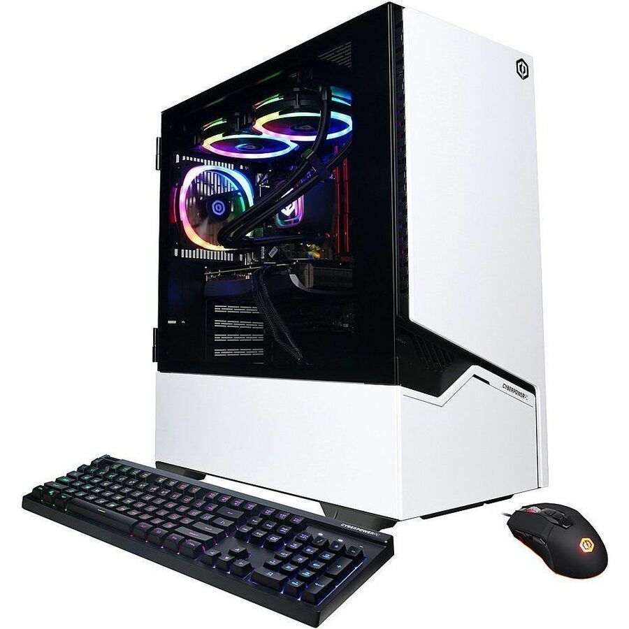 CyberPowerPC Gamer Supreme SLC11000CPG Gaming Desktop Computer - AMD Ryzen 7 7800X3D - 32 GB - 1 TB SSD - Mid-tower - White SLC11000CPG