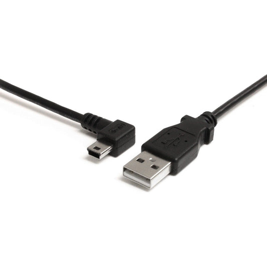 StarTech.com 3 ft Mini USB Cable - A to Left Angle Mini B USB2HABM3LA