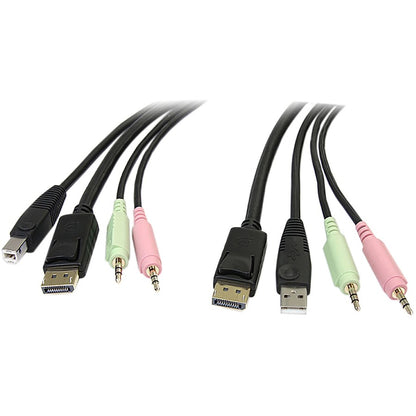 StarTech.com 6 ft 4-in-1 USB DisplayPort KVM Switch Cable DP4N1USB6