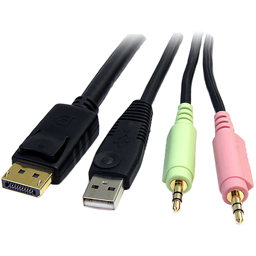 StarTech.com 6 ft 4-in-1 USB DisplayPort KVM Switch Cable DP4N1USB6