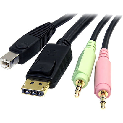 StarTech.com 6 ft 4-in-1 USB DisplayPort KVM Switch Cable DP4N1USB6