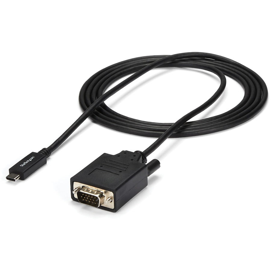 StarTech.com 6ft/2m USB C to VGA Cable - 1920x1200/1080p USB Type C DP Alt Mode to VGA Video Monitor Adapter Cable -Works w/ Thunderbolt 3 CDP2VGAMM2MB