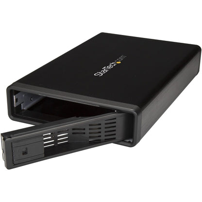 StarTech.com eSATA Enclosure - Hard Drive Enclosure for 3.5in SATA HDD - USB 3.0 / eSATA - Trayless - External HDD Enclosure - Metal S351BMU33ET