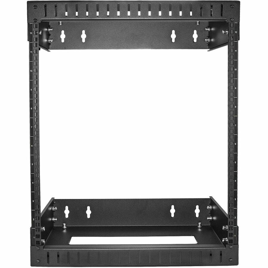 StarTech.com 2-Post 12U Heavy-Duty Wall Mount Network Rack, 19" Open Frame Server Rack with Adjustable Depth, Data Rack for IT Equipment~ RK12WALLOA