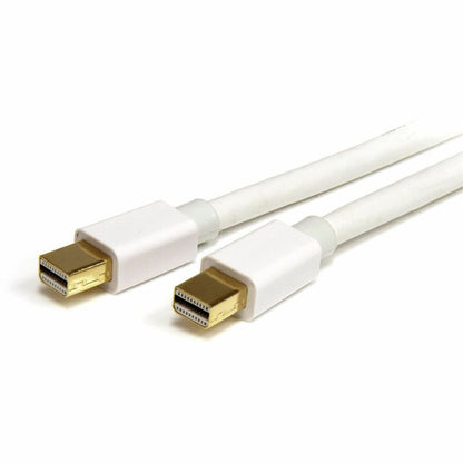 StarTech.com 6ft (2m) Mini DisplayPort Cable, 4K x2K Ultra HD Video, Mini DisplayPort 1.2 Cable, Mini DP Cable for Monitor, White mDP Cord MDPMM2MW