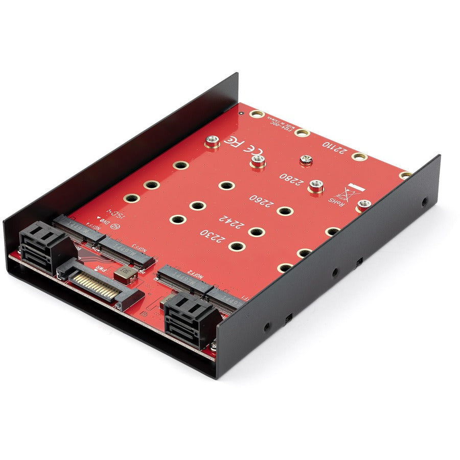 StarTech.com 4x M.2 SATA Mounting Adapter for 3.5in Drive Bay - 4-Drive M.2 SSD to SATA Adapter 35S24M2NGFF