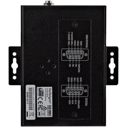 StarTech.com USB to RS232/RS485/RS422 4 Port Serial Hub Adapter - Industrial Metal USB 2.0 to DB9 Serial Converter - Din Rail Mountable ICUSB234854I