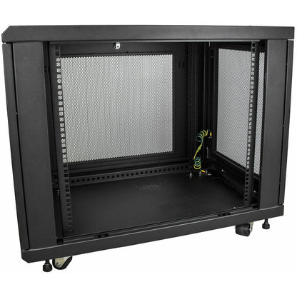 StarTech.com 4-Post 12U Server Rack Cabinet, 19" Data Rack Cabinet for Computer / IT Equipment, Home Network Rack, Half Height Server Rack RK1233BKM