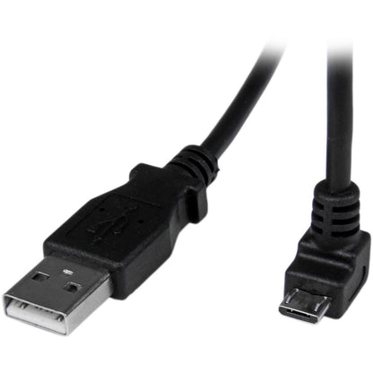 StarTech.com 2m Micro USB Cable - A to Down Angle Micro B USBAUB2MD