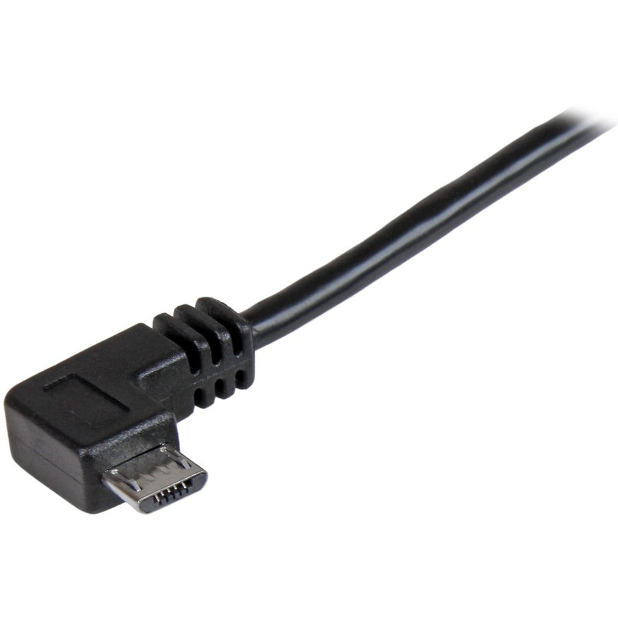 StarTech.com 1m 3 ft Right Angle Micro-USB Charge-and-Sync Cable M/M - USB 2.0 A to Micro-USB - 30/24 AWG USBAUB1MRA