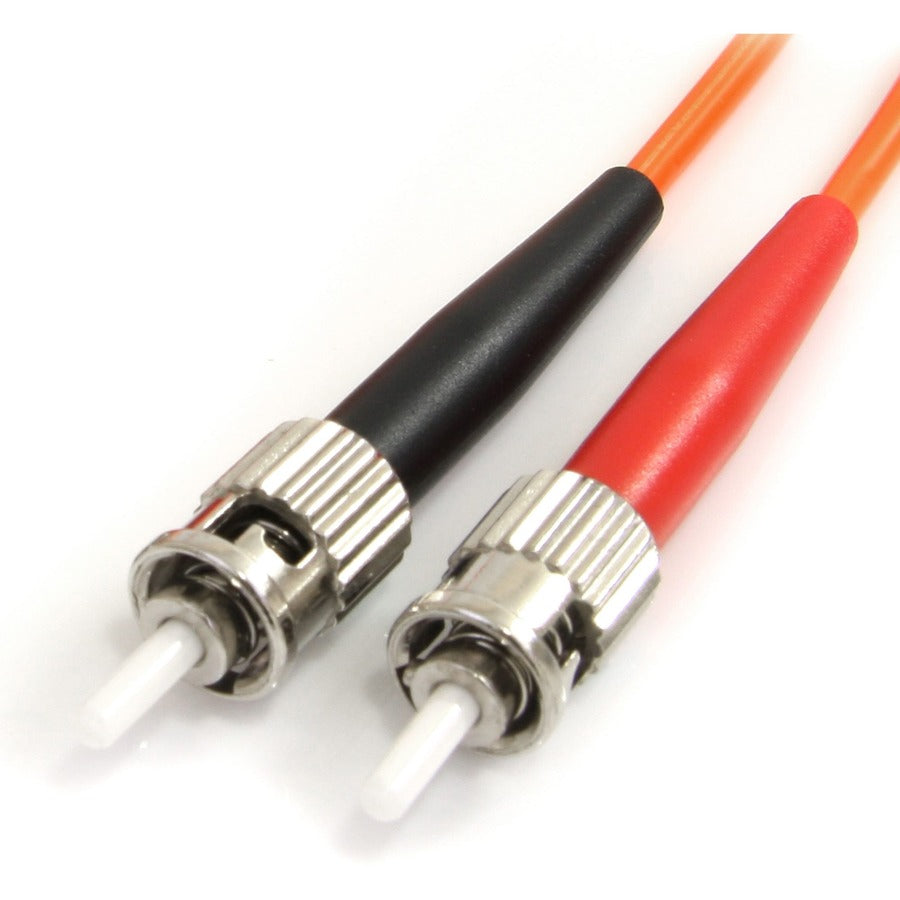 StarTech.com 2m Fiber Optic Cable - Multimode Duplex 62.5/125 - LSZH - ST/ST - OM1 - ST to ST Fiber Patch Cable FIBSTST2