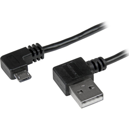 StarTech.com 2m 6 ft Micro-USB Cable with Right-Angled Connectors - M/M - USB A to Micro B Cable USB2AUB2RA2M