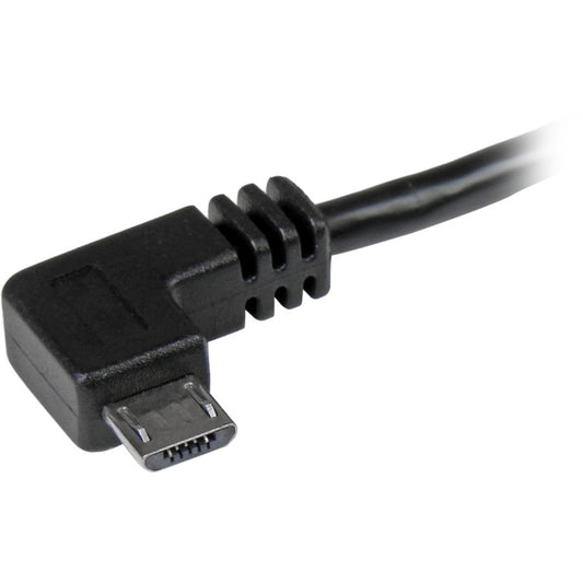 StarTech.com 2m 6 ft Micro-USB Cable with Right-Angled Connectors - M/M - USB A to Micro B Cable USB2AUB2RA2M