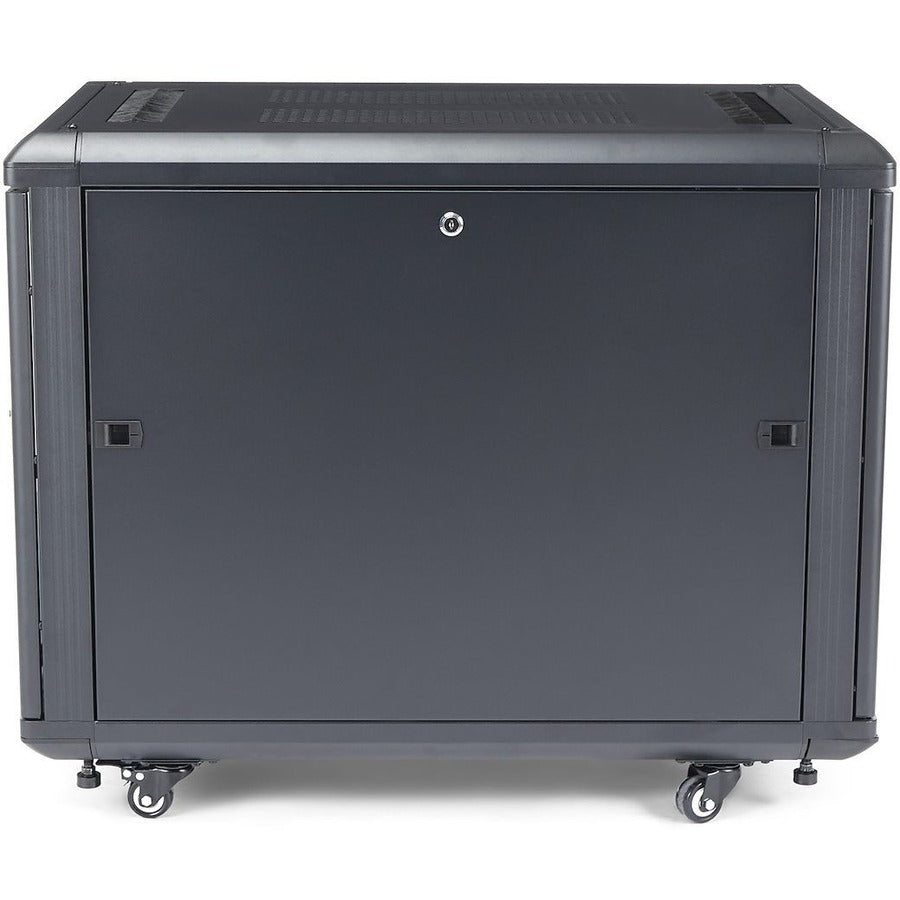 StarTech.com 4-Post 12U Server Rack Cabinet, 19" Data Rack Cabinet for Computer / IT Equipment, Home Network Rack, Half Height Server Rack RK1236BKF