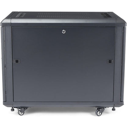 StarTech.com 4-Post 12U Server Rack Cabinet, 19" Data Rack Cabinet for Computer / IT Equipment, Home Network Rack, Half Height Server Rack RK1236BKF