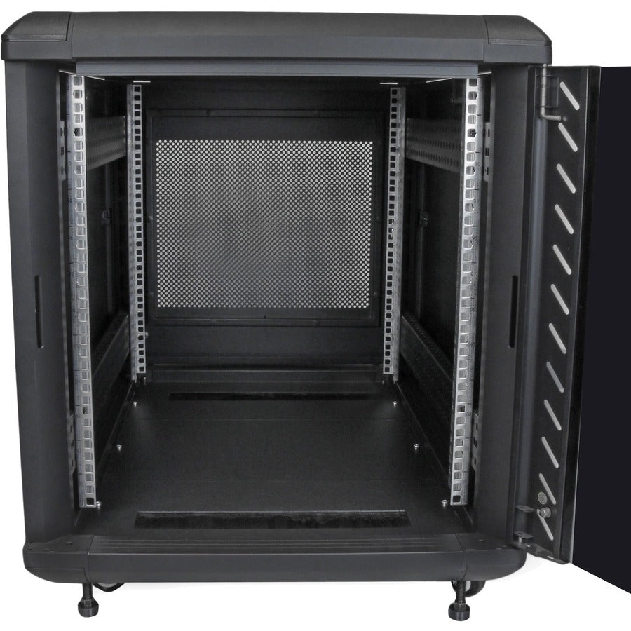 StarTech.com 4-Post 12U Server Rack Cabinet, 19" Data Rack Cabinet for Computer / IT Equipment, Home Network Rack, Half Height Server Rack RK1236BKF