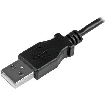 StarTech.com 1m 3 ft Left Angle Micro-USB Charge-and-Sync Cable M/M - USB 2.0 A to Micro-USB - 30/24 AWG USBAUB1MLA