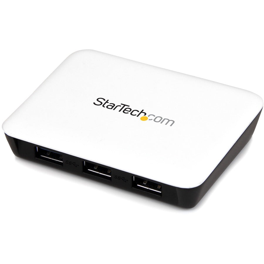 StarTech.com USB 3.0 to Gigabit Ethernet NIC Network Adapter with 3 Port Hub - White ST3300U3S