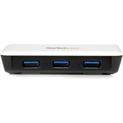 StarTech.com USB 3.0 to Gigabit Ethernet NIC Network Adapter with 3 Port Hub - White ST3300U3S