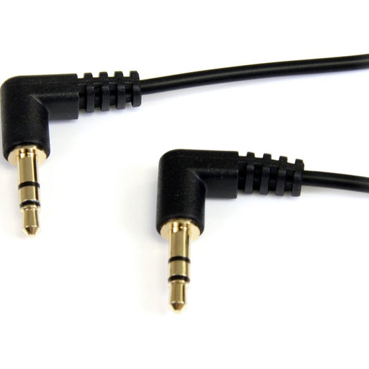 StarTech.com 6 ft Slim 3.5mm Right Angle Stereo Audio Cable - M/M MU6MMS2RA