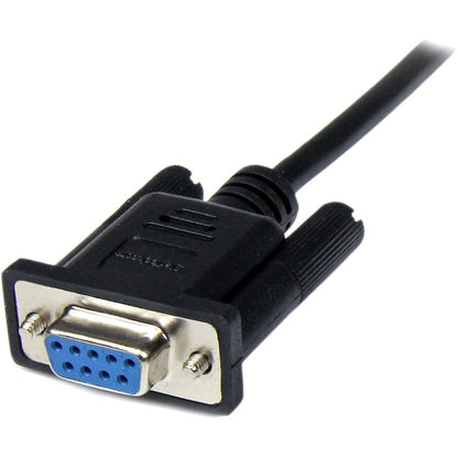 StarTech.com 2m Black DB9 RS232 Serial Null Modem Cable F/M SCNM9FM2MBK