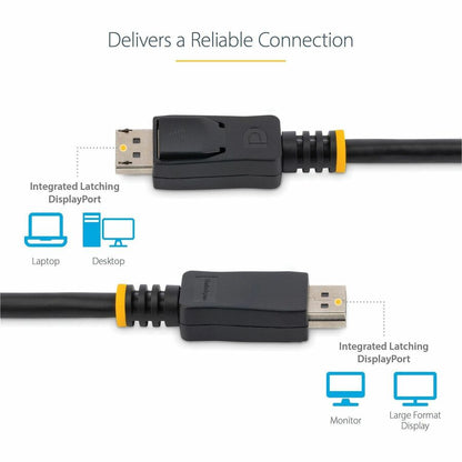 StarTech.com 15 ft / 4.6 m DisplayPort Cable with Latches Multipack - 10 Pack DisplayPort 1.2 Cable - 4K Male DP Cord (DISPLPORT15L10PK) DISPLPORT15L10PK