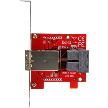 StarTech.com Mini-SAS Adapter - Dual SFF-8643 to SFF-8644 - with Full and Low-Profile Brackets - 12Gbps SFF86448PLT2