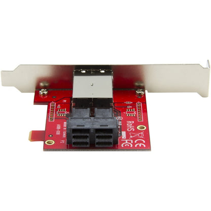 StarTech.com Mini-SAS Adapter - Dual SFF-8643 to SFF-8644 - with Full and Low-Profile Brackets - 12Gbps SFF86448PLT2