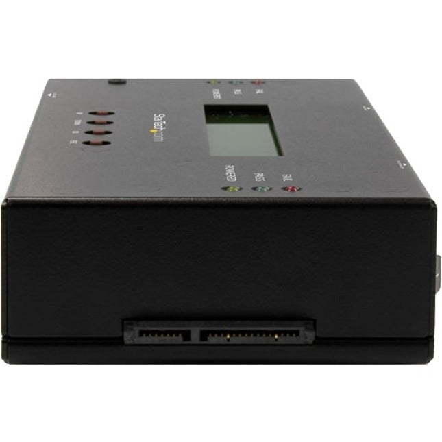 StarTech.com 1:1 Standalone Hard Drive Duplicator and Eraser, SAS/SATA HDD/SSD Cloner/Copier and Disk Eraser/Sanitizer/Wiper, Toolless SATSASDUPE11