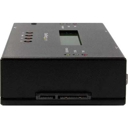 StarTech.com 1:1 Standalone Hard Drive Duplicator and Eraser, SAS/SATA HDD/SSD Cloner/Copier and Disk Eraser/Sanitizer/Wiper, Toolless SATSASDUPE11