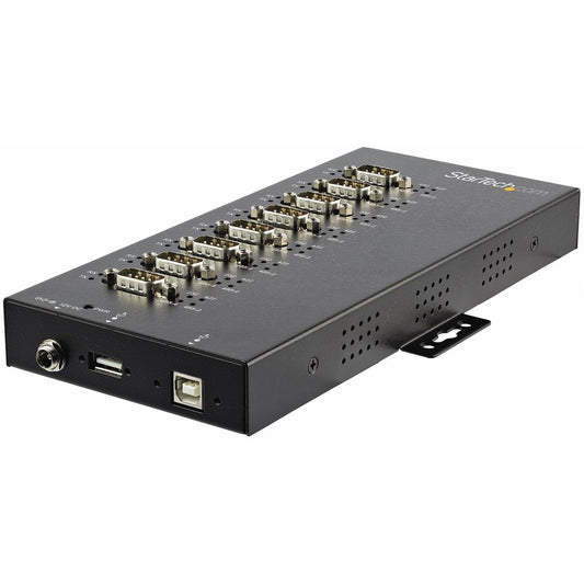 StarTech.com USB to RS232/RS485/RS422 8 Port Serial Hub Adapter - Industrial Metal USB 2.0 to DB9 Serial Converter - Din Rail Mountable ICUSB234858I