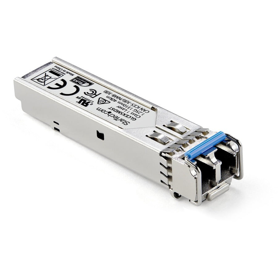 StarTech.com Cisco GLC-EX-SMD Compatible SFP Module - 1000BASE-EX - 1GE Gigabit Ethernet SFP 1GbE Single Mode Fiber SMF Optic Transceiver GLCEXSMDST