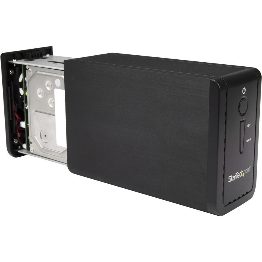 StarTech.com 2-Bay 3.5" HDD Enclosure with RAID - USB 3.1 - SATA (6Gbps) - Dual 3.5" HDD/SSD/SSHD External Drive Enclosure - USB-C and USB-A S352BU313R