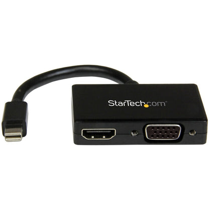 StarTech.com Travel A/V Adapter: 2-in-1 Mini DisplayPort to HDMI or VGA Converter MDP2HDVGA