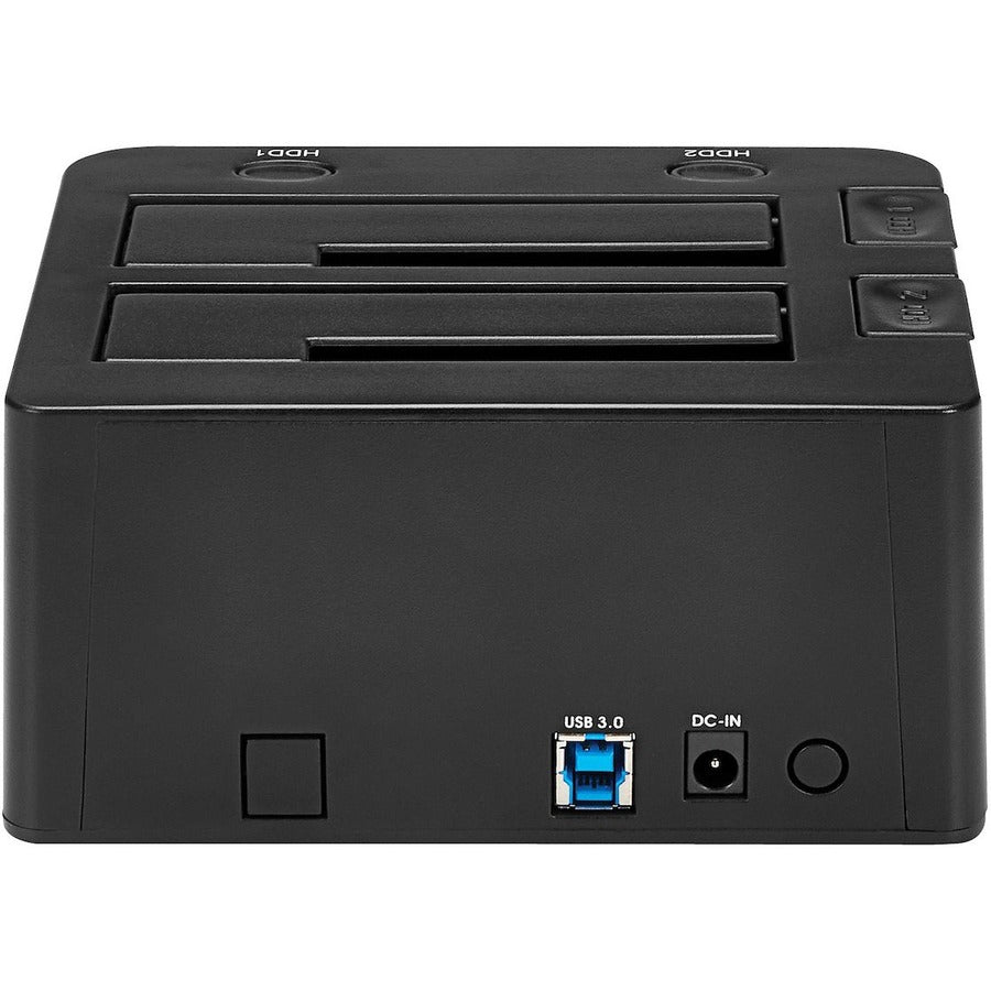 StarTech.com Dual-Bay USB 3.0 to SATA Hard Drive Docking Station, 2.5/3.5" SATA I/II/III, SSD/HDD Dock, USB Hard Drive Bay, Top-Loading SDOCK2U33