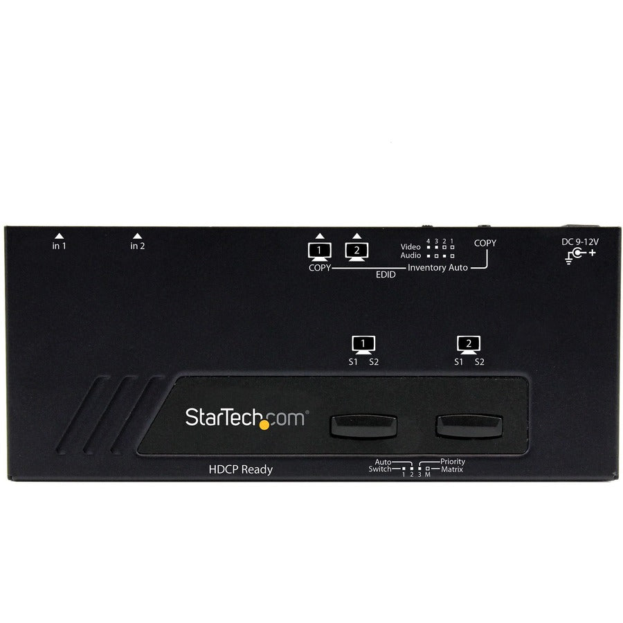 StarTech.com 2X2 HDMI Matrix Switch w/ Automatic and Priority Switching - 1080p VS222HDQ