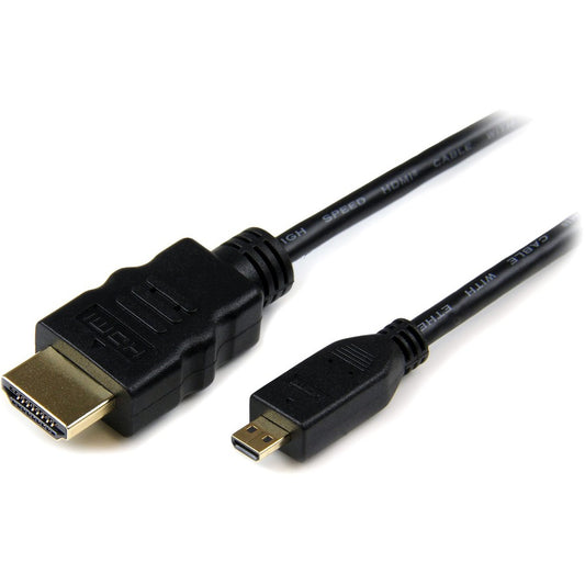 StarTech.com 3ft Micro HDMI to HDMI Cable with Ethernet, 4K High Speed Micro HDMI Type-D Device to HDMI Monitor Adapter/Converter Cord HDMIADMM3